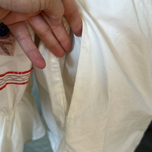 FREE PEOPLE FLEUR DU JOUR FLORAL EMBROIDERED OFF SHOULDER DRESS Sz- Xs - Picture 8 of 15